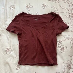 American Eagle Ribbed Baby Tee